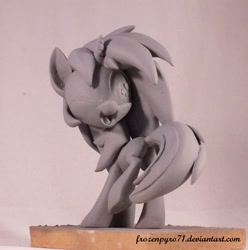 Size: 800x805 | Tagged: safe, artist:frozenpyro71, dj pon-3, vinyl scratch, clay, craft, irl, photo, sculpey, sculpture, solo, wip
