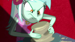 Size: 1280x720 | Tagged: safe, screencap, lyra heartstrings, all's fair in love and friendship games, equestria girls, clay, pottery, pottery wheel, sculpting