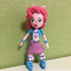 Size: 703x702 | Tagged: safe, artist:codomodus__sylvain, artist:kne, pinkie pie, equestria girls, child artwork, clay, doll, figure, solo, toy