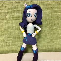 Size: 711x715 | Tagged: safe, artist:codomodus__sylvain, artist:kne, rarity, equestria girls, child artwork, clay, doll, figure, irl, japanese, photo, solo, toy