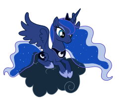 Size: 1878x1673 | Tagged: safe, artist:maishida, princess luna, alicorn, pony, luna eclipsed, cloud, cutie mark, female, hooves, horn, jewelry, mare, on a cloud, prone, regalia, simple background, sitting on cloud, solo, spread wings, tiara, transparent background, vector, wings