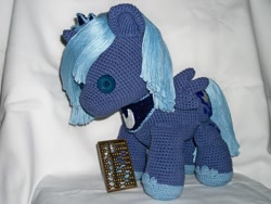 Size: 1024x768 | Tagged: safe, artist:masterplanner, princess luna, pony, abacus, amigurumi, crochet, irl, photo, plushie, solo