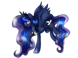 Size: 1152x864 | Tagged: safe, artist:mixipony, princess luna, alicorn, pony, female, horn, mare, simple background, solo