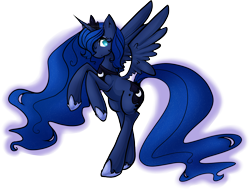 Size: 1558x1182 | Tagged: safe, artist:tehbuttercookie, princess luna, alicorn, pony, female, horn, mare, solo