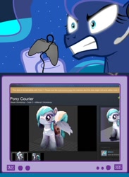 Size: 512x700 | Tagged: safe, princess luna, alicorn, pony, dota 2, exploitable meme, gamer luna, gamer meme, meme, obligatory pony, pony courier, tv meme