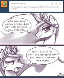 Size: 550x672 | Tagged: safe, artist:johnjoseco, princess celestia, alicorn, pony, ask, ask princess molestia, comic, princess molestia, swedish, translated in the comments, tumblr