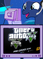 Size: 563x769 | Tagged: safe, princess luna, alicorn, pony, exploitable meme, gamer luna, meme, tv meme