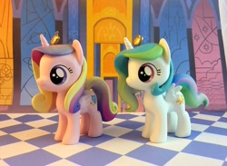 Size: 900x658 | Tagged: safe, artist:krowzivitch, princess cadance, princess celestia, filly, irl, photo, sculpture, younger