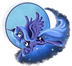 Size: 1000x917 | Tagged: safe, artist:platinumpegasister, princess luna, alicorn, pony, moon, s1 luna, solo