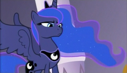 Size: 720x415 | Tagged: safe, screencap, princess luna, alicorn, pony, the crystal empire, spoiler:s03, female, horn, mare