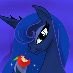 Size: 1000x1000 | Tagged: safe, artist:twero, princess luna, alicorn, pony, female, horn, mare, simple background, solo