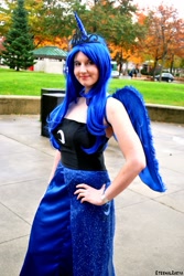 Size: 829x1239 | Tagged: safe, artist:eternalzarya, princess luna, human, cosplay, curvy, irl, irl human, photo, solo