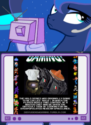 Size: 563x769 | Tagged: safe, princess luna, alicorn, pony, exploitable meme, gamer luna, halo (series), meme, parody, tv meme