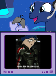 Size: 563x769 | Tagged: safe, princess luna, alicorn, pony, ed edd n eddy, exploitable meme, gamer luna, gamer meme, mass effect, meme, obligatory pony, parody, pun, rolf, tv meme