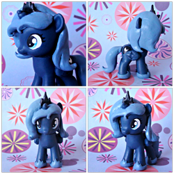 Size: 1024x1024 | Tagged: safe, artist:claytacular, princess luna, pony, brushable, custom, filly, irl, photo, solo, toy