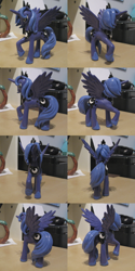 Size: 1200x2400 | Tagged: safe, artist:amandkyo-su, princess luna, pony, brushable, custom, irl, photo, s1 luna, solo, toy