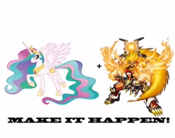 Size: 2848x2247 | Tagged: safe, princess celestia, alicorn, pony, digimon, exploitable meme, female, make it happen