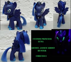 Size: 1772x1544 | Tagged: safe, artist:janiceghosthunter, princess luna, pony, brushable, custom, irl, photo, solo, toy