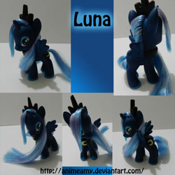 Size: 1000x1000 | Tagged: safe, artist:animeamy, princess luna, pony, brushable, custom, irl, photo, solo, toy