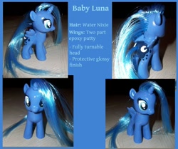 Size: 2180x1820 | Tagged: safe, artist:gryphyn-bloodheart, princess luna, pony, brushable, custom, filly, irl, photo, solo, toy