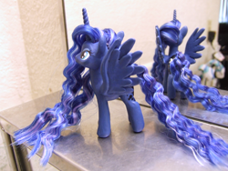 Size: 872x654 | Tagged: safe, artist:zaphy1415926, princess luna, pony, custom, irl, photo, sculpture, solo