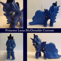 Size: 2000x2000 | Tagged: safe, artist:darksilverhawk, princess luna, pony, custom, irl, mcdonald's, photo, solo, toy