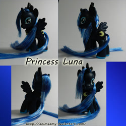 Size: 1000x1000 | Tagged: safe, artist:animeamy, princess luna, pony, brushable, custom, irl, photo, solo, toy