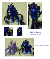 Size: 854x996 | Tagged: safe, artist:pandaberryinspace, princess luna, pony, brushable, custom, irl, photo, toy