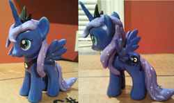 Size: 950x566 | Tagged: safe, artist:shads, princess luna, pony, custom, irl, photo, s1 luna, solo, toy