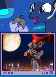 Size: 563x769 | Tagged: safe, princess luna, alicorn, pony, exploitable meme, gamer luna, gamer meme, meme, nights, nights into dreams, obligatory pony, sega, tv meme