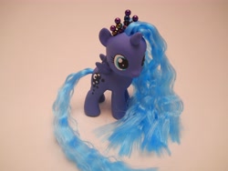 Size: 4320x3240 | Tagged: safe, artist:tiellanicole, princess luna, pony, brushable, custom, filly, irl, photo, solo, toy