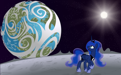 Size: 5586x3494 | Tagged: safe, artist:tim015, princess luna, alicorn, pony, female, horn, mare, moon, solo