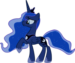 Size: 2000x1676 | Tagged: safe, artist:alexstrazse, princess luna, alicorn, pony, luna eclipsed, raised hoof, simple background, solo, transparent background, vector