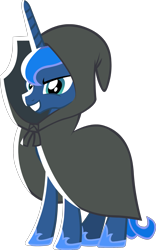 Size: 1500x2406 | Tagged: safe, artist:alexstrazse, princess luna, alicorn, pony, cloak, clothes, simple background, solo, transparent background, vector