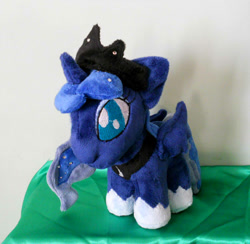 Size: 786x768 | Tagged: safe, artist:the-shadow-kitty, princess luna, filly, irl, photo, plushie, solo