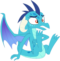 Size: 3507x3582 | Tagged: safe, artist:porygon2z, princess ember, dragon, claws, feet, foot fetish, nervous, simple background, solo, transparent background, vector