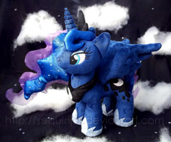 Size: 600x496 | Tagged: safe, artist:sequinjar, princess luna, pony, irl, photo, plushie, solo