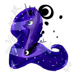 Size: 4000x4000 | Tagged: safe, artist:zebradezaz, princess luna, alicorn, pony, female, horn, mare, simple background, solo, transparent background