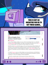 Size: 563x769 | Tagged: safe, princess luna, alicorn, pony, exploitable meme, gamer luna, meme, tv meme