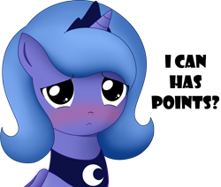 Size: 859x727 | Tagged: safe, artist:2kaze, princess luna, alicorn, pony, g4, cute, simple background, solo, transparent, transparent background, woona