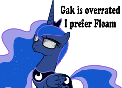 Size: 966x700 | Tagged: safe, princess luna, alicorn, pony, floam, gak, glasses, hipster, simple background, solo