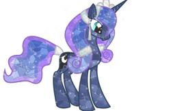 Size: 900x583 | Tagged: safe, artist:artemisthemedic, princess luna, alicorn, crystal pony, pony, alternate hairstyle, crystal makeover, crystallized, simple background, solo, transparent background, vector