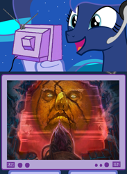 Size: 563x769 | Tagged: safe, princess luna, alicorn, pony, barkley shut up and jam: gaiden, exploitable meme, gamer luna, meme, tv meme