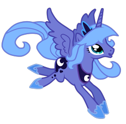 Size: 3000x2948 | Tagged: safe, artist:luuandherdraws, princess luna, alicorn, pony, leaping, s1 luna, simple background, solo, transparent background, vector