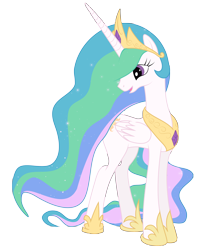 Size: 3500x4100 | Tagged: safe, artist:elsdrake, princess celestia, alicorn, pony, female, happy, mare, simple background, solo, transparent background, vector