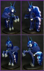 Size: 3544x5640 | Tagged: safe, artist:madponyscientist, princess luna, pony, custom, irl, photo, sculpture, solo, toy