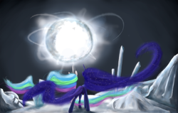 Size: 1800x1145 | Tagged: safe, artist:nettrip, princess celestia, princess luna, alicorn, pony, behind, rear view, space, windswept mane