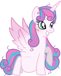 Size: 1384x1712 | Tagged: safe, artist:drawingwithbleonayt, princess flurry heart, pony, adult, excited, female, happy, hyper, hyper pregnancy, mama flurry, messy mane, multiple pregnancy, older, older flurry heart, pregnant, raised hoof, solo