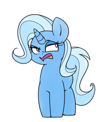 Size: 581x676 | Tagged: safe, artist:lyrabop, trixie, pony, unicorn, female, mare, open mouth, simple background, solo, solo female, white background