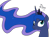 Size: 1200x884 | Tagged: safe, artist:whatsapokemon, princess luna, alicorn, pony, derp, scrunchy face, simple background, solo, transparent background